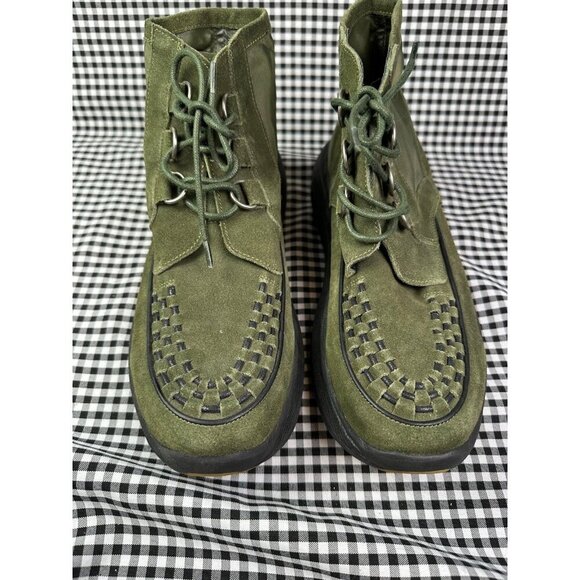 Blackmeans SUVSOLE Olive Suede Creeper Boots Men’s US 9 EUR 42 Platform Lace Up main image 7
